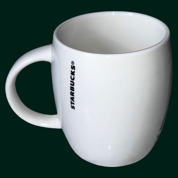 Starbucks Ceramic Siren Barrel Coffee Mug Cup 14 oz Classic Mermaid Logo 2010 - Picture 3 of 6